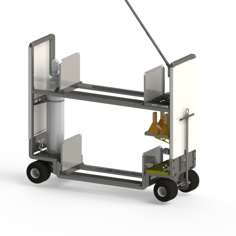 Bare Modular Cart Chassis with Steering System - Pit Innovations